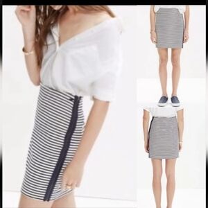4x$25 Madewell Black and White Pencil Mini Skirt Size Zipper Size Large
